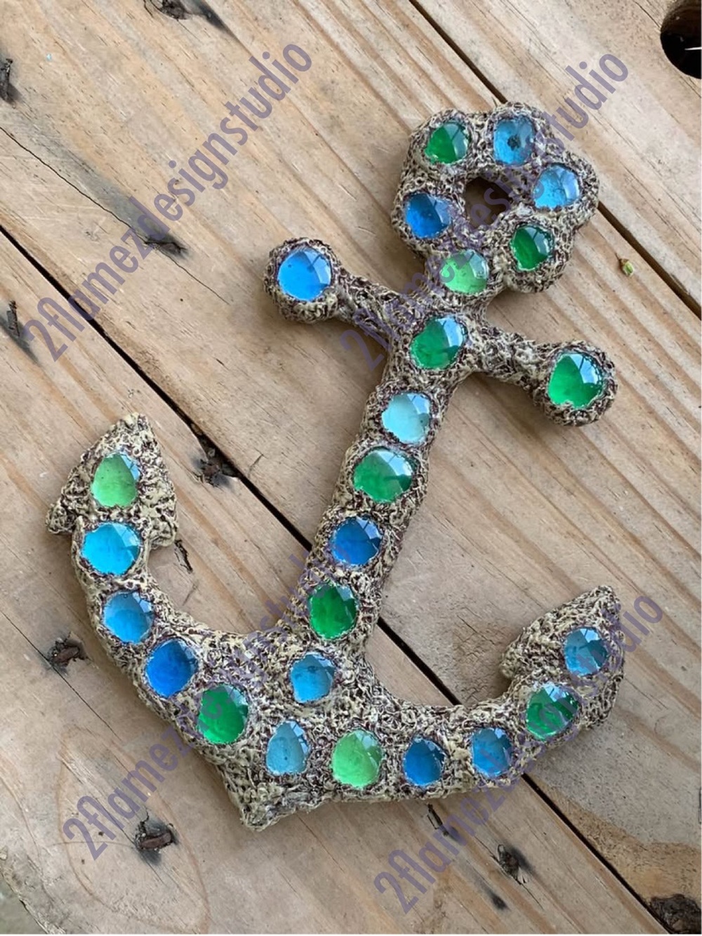 Bejeweled Anchor Hanging Decor